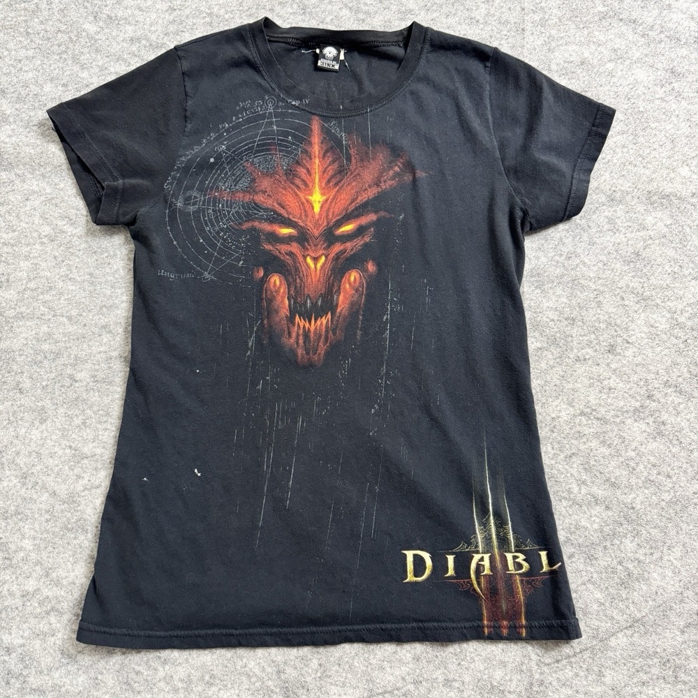Diablo‎ Movie Promo T Shirt Womens Large Blizzard Short Sleeve Black Graphic Tee